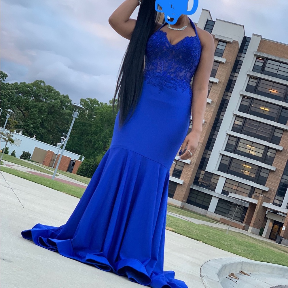 Blue Prom Dress - Picture 3 of 4